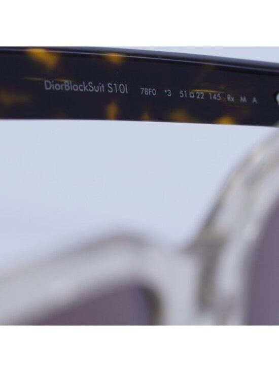 Dior DIORBLACKSUIT S10I 78F0 Sunglasses Beige Square Frame, Brown Lenses main image 4